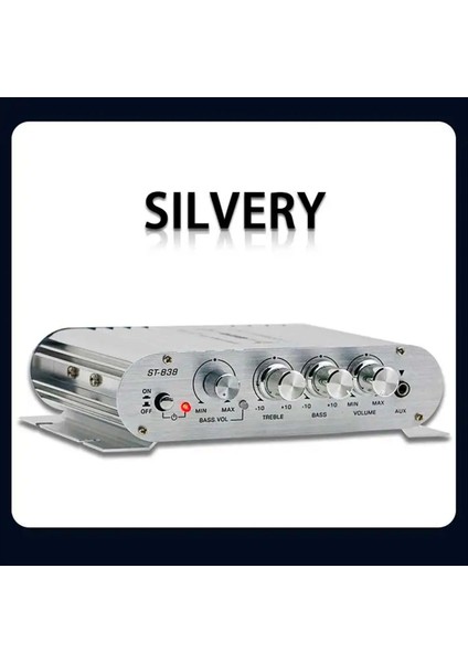 Mini Dijital Güç Sesli Araba Amplifikatörü Mavi Hafif Stereo Ses Amplifikatörü Ev Sineması Kulübü Müziği 200W X2 (B) (Yurt Dışından) fırsatları