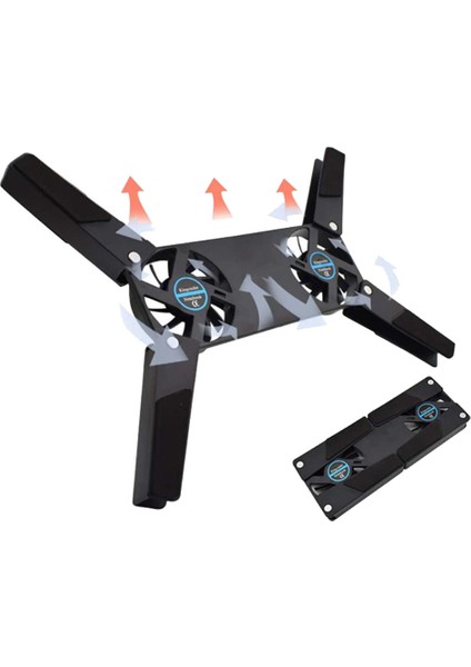 Bilgisayar Soğutma Pedi Taşınabilir Defter Radyatör Katlanabilir Çift Fan Soğutma Ped Bilgisayar Defter Bilgisayar Soğutma (Yurt Dışından) fırsatları