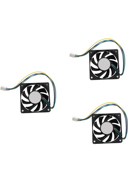 3pcs 70X70X15MM 12V 4 Pim Pwm Pc Bilgisayar Kılıfı Cpu Soğutucu Soğutma Fanı Siyah (Yurt Dışından)