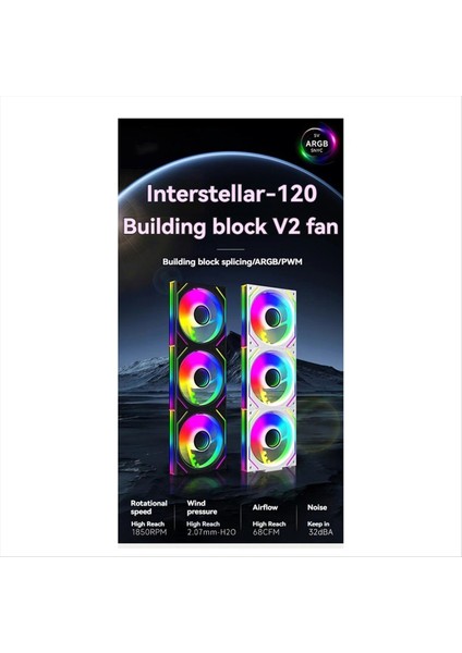 V2 Argb Vaka Fan Fan Fanları Için Pwm Soğutucu 4 Pimli 1850 Rpm Bilgisayar Isınma Soğutucu Beyaz B (Yurt Dışından) fiyatları