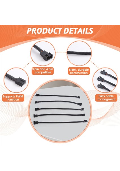 Pwm Fan Uzatma Kablosu - 11 8 Inç Pc Fan Uzatma Kablosu Atx Vaka 3 Pin ve 4 Pin Soğutma Fanları Dayanıklı (Yurt Dışından) indirimleri