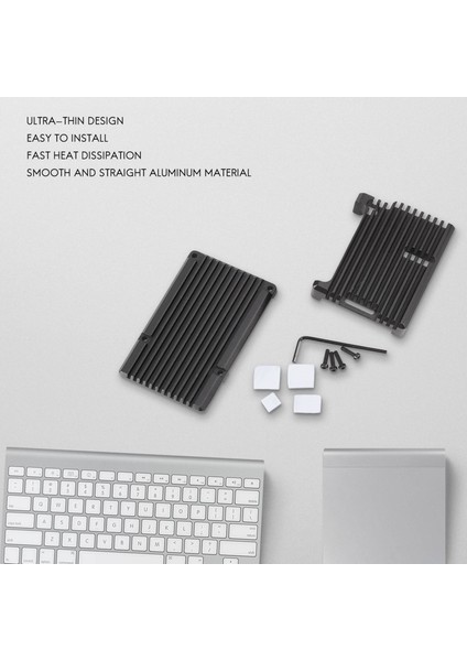 Raspberry Pi 4 Model B Alüminyum Kasa Için Pasif Soğutma Alüminyum Alaşımlı Koruyucu Kabuk Metal Muhafazası Raspberry Pi 4 Model B (Yurt Dışından) modelleri