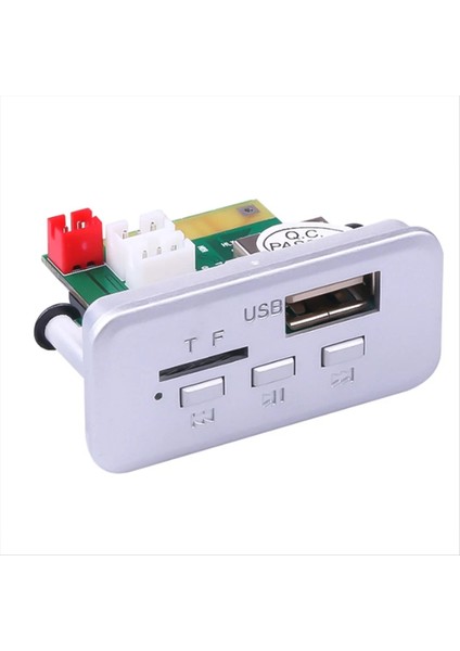12V Kablosuz Bluetooth 5 0 Dıy Mp3 Wma Wav Dekor Kodlayıcı Kartı Araba Ses USB Tf Fm Radyo Handfree Modül Mp3 Çalar (Silver) (Yurt Dışından)