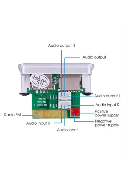12V Kablosuz Bluetooth 5 0 Dıy Mp3 Wma Wav Dekor Kodlayıcı Kartı Araba Ses USB Tf Fm Radyo Handfree Modül Mp3 Çalar (Silver) (Yurt Dışından) modelleri