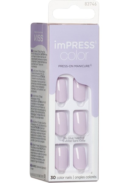 Color Kendinden Yapışkanlı Takma Tırnak Kısa Lila fiyatları