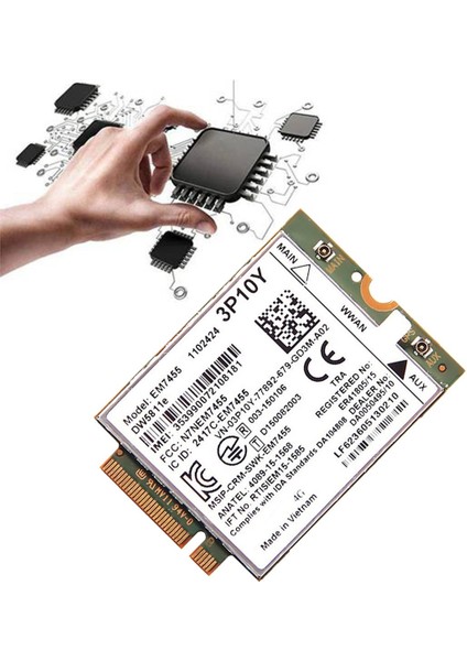EM7455 DW5811E 4g Modül+Anten 3P10Y Cat6 Dell E7270 E7470 E7370 E5570 E5470 Kablosuz Fdd/tdd GOBI6000 (Yurt Dışından) fırsatları