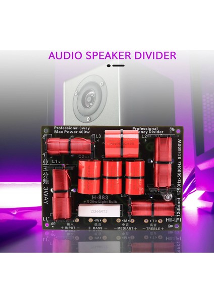 400W 3 Yolu Crossover Bölücü Hifi Tweeter Woofer Hoparlör Crossover 1250H/5000Hz Yüksek Perdeli Korumalı (Yurt Dışından) fiyatları