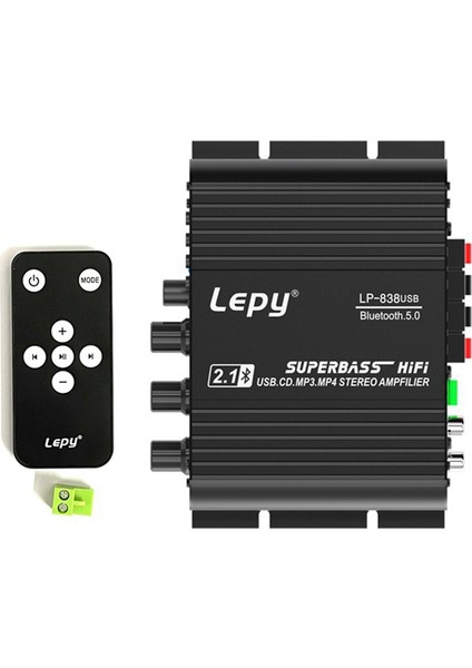 Lepy 838 USB Bluetooth Subwoofer Amplifikatör Hıfı 2 1 12V Araba Ev Amplifikatör U Disk 4-8 Ohm Hoparlör Için Uygun Kayıpsız (Yurt Dışından)