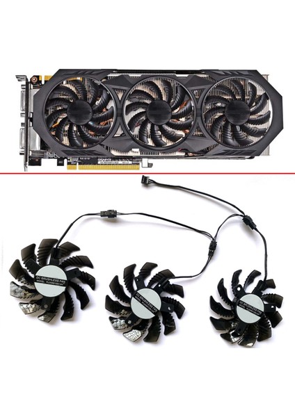 3pcs 75MM PLD08010S12H 3pın GTX970 Gıgabyte GV-N970WF3OC-4GD GTX970 Grafik Video Kartı Soğutma Fanı (Yurt Dışından) modelleri