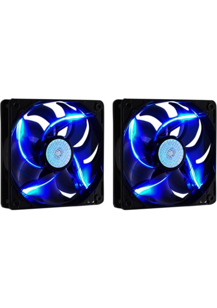 2x Soğutucu Master 120 120MM Pwm Şasi Fan Gale Hacmi Sessiz Fan 12025 Şasi Fan (Mavi Işık) (Yurt Dışından)