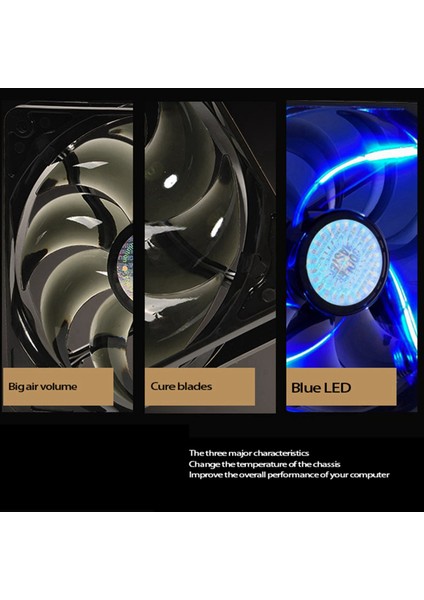 2x Soğutucu Master 120 120MM Pwm Şasi Fan Gale Hacmi Sessiz Fan 12025 Şasi Fan (Mavi Işık) (Yurt Dışından) fırsatları
