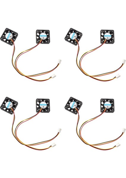 8 Adet 3 Pin 40MM Kare Pc Bilgisayar Soğutma Fanı Dc 12V Siyah (Yurt Dışından)