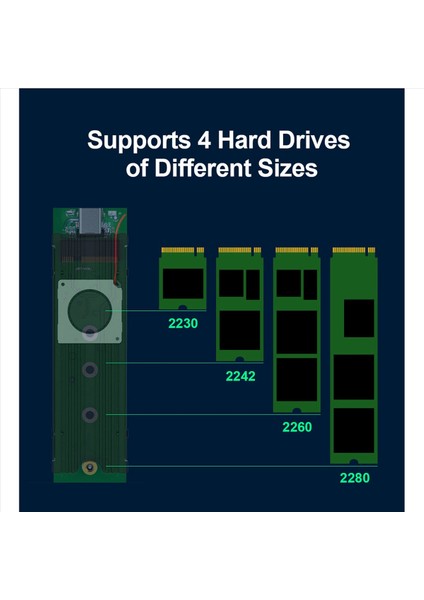 2x M 2 SSD Nvme Isı Lavabosu M2 2280 Katı Hal Sert Disk Alüminyum M 2 2230 2280 Ngff Nvme SSD Için (Yurt Dışından)
