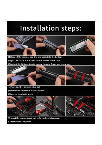 2x M 2 SSD Nvme Isı Lavabosu M2 2280 Katı Hal Sert Disk Alüminyum M 2 2230 2280 Ngff Nvme SSD Için (Yurt Dışından) fırsatları