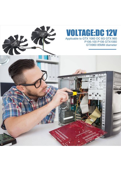 Yeni 1 Çift Grafik Kartı Fan 85MM HA9010H12F-Z 4pin Soğutucu Fan Msı Gtx 1060 Oc 6g Gtx 960 P106-100 P106 GTX1060 GTX960 (Yurt Dışından) indirimleri