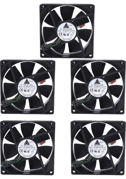 5x 90X90X25MM Dc 12V 0 60A 4 Pimli Bilgisayar Cpu Soğutma Fanları (Yurt Dışından)