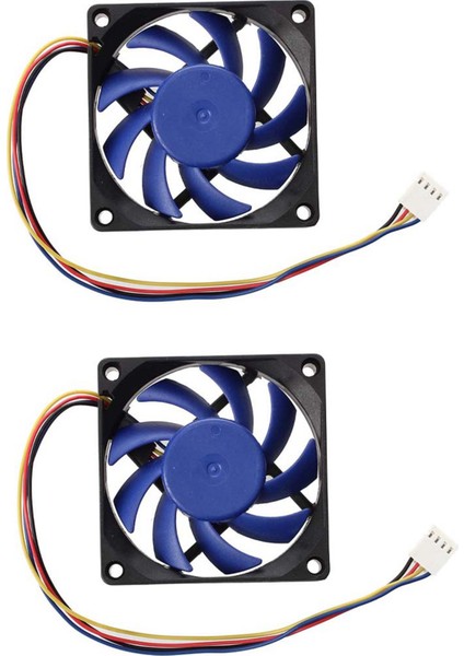 2x 12V Dc 32 70MM 4 Pimli Bilgisayar Kasası Cfm Pwm Cpu Pc Fan Mavisi ve Siyah (Yurt Dışından)