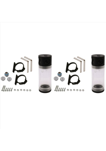 2x Akrilik Silindir Rezervuar Su Deposu G1/4 50MM x 140MM Pc Sıvı Soğutma Suyu Soğutma Kiti Bilgisayar Için Cpu (Yurt Dışından)