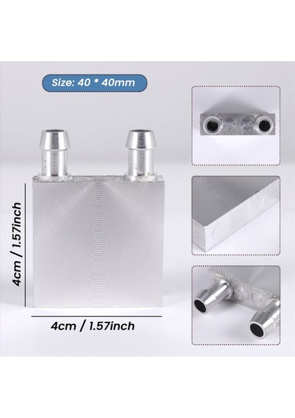 Birincil Alüminyum Alaşımlı Su Soğutma Bloğu 40X40MM Sıvı Su Soğutucu Isı Emici Sistemi Için Gümüş Kullanımı Pc Dizüstü Bilgisayar Cpu (Yurt Dışından) fırsatları