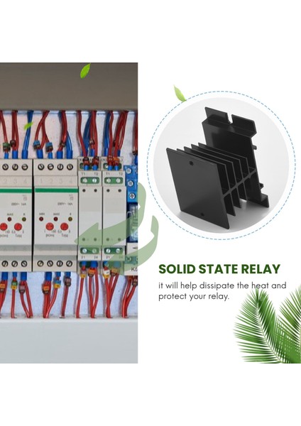 Katı Hal Rölesi Isı Lavabosu 3pcs Alüminyum Soğutucu Pid Sıcaklık Kontrolörü Katı Hal Rölesi ve Ssr Radyatör Modülü Için Ssr-10 25 40A Için Siyah (Yurt Dışından) modelleri