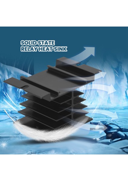 Katı Hal Rölesi Isı Lavabosu 3pcs Alüminyum Soğutucu Pid Sıcaklık Kontrolörü Katı Hal Rölesi ve Ssr Radyatör Modülü Için Ssr-10 25 40A Için Siyah (Yurt Dışından) fırsatları