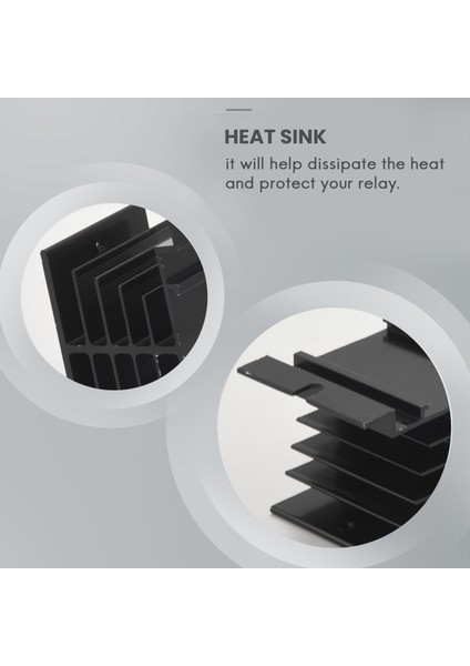 Katı Hal Rölesi Isı Lavabosu 3pcs Alüminyum Soğutucu Pid Sıcaklık Kontrolörü Katı Hal Rölesi ve Ssr Radyatör Modülü Için Ssr-10 25 40A Için Siyah (Yurt Dışından) indirimleri