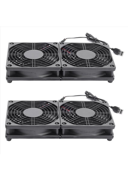 2x 120MM 5V USB Güçlü Pc Yönlendirici Çift Fanları Yönlendirici Modem Alıcı Için Hava Akışı Soğutma Fanı (Yurt Dışından)