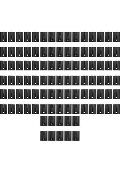 100 Pcs 21X15X11MM Siyah Alüminyum Isı Lavabosu 220 To Mosfet Transistörler (Yurt Dışından)