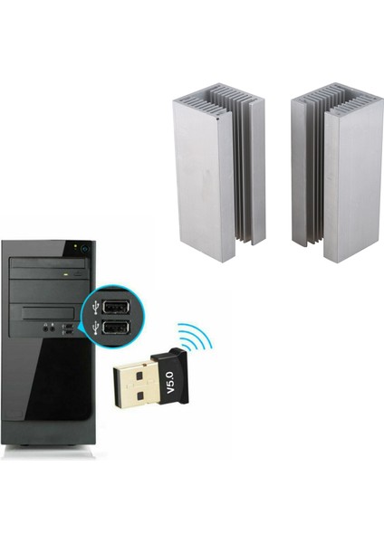 2pcs Fan Radyatör/alüminyum SOĞUTUCU/TO-220 USB Bluetooth ile Isı Lavabosu 5 0 Adaptör Kablosuz Dongle Stereo Alıcı (Yurt Dışından) fiyatları