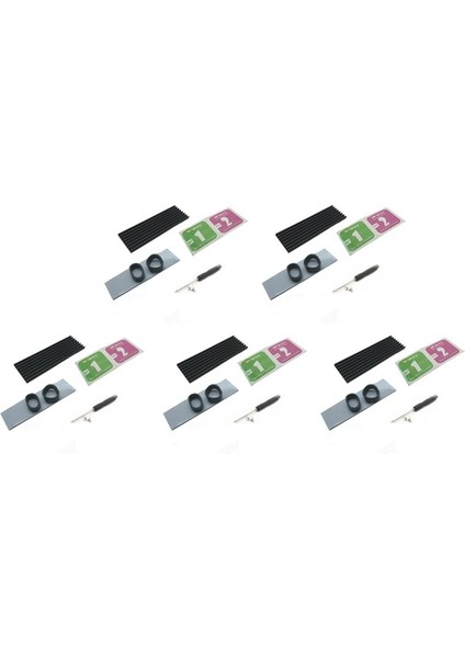 Nvme Ngff M 2 2280 Pcıe SSD Için 5x Alüminyum Soğutucu Yonga Seti Isı Lavabosu Soğutma Pedi ile Isı Lavabosu (Yurt Dışından)