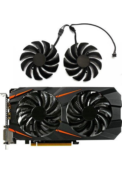 88MM Gpu Soğutucu Grafik Kart Fan Redeon Aorus RX580/570 Gıgabyte GV-RX570 Aorus GV-RX580AORUS (2 Pc) (Yurt Dışından) fiyatları