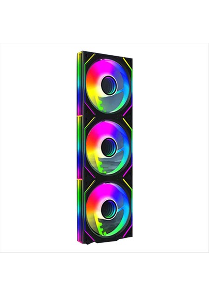 V2 Argb Case Fan Fan Pwm Soğutucu Pc Case Fans 4 Pın 1850RPM Bilgisayar Soğutucu Soğutucu Siyah B (Yurt Dışından)