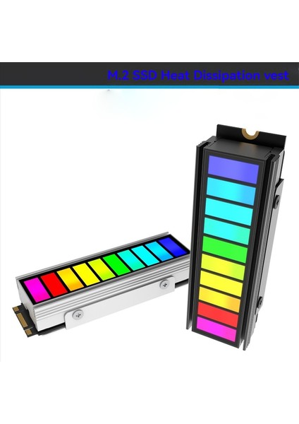 M 2 SSD Radyatör Soğutucu 5V 3pin Argb Katı Hal Sert Disk Soğutucu Aura Sync Alüminyum Alaşım Soğutucu M 2 2280 Gümüş (Yurt Dışından) modelleri