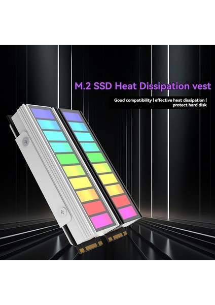 M 2 SSD Radyatör Soğutucu 5V 3pin Argb Katı Hal Sert Disk Soğutucu Aura Sync Alüminyum Alaşım Soğutucu M 2 2280 Gümüş (Yurt Dışından) fırsatları
