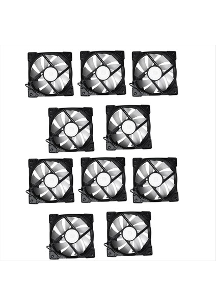 Bajeal 12CM Şasi Soğutma Fanı 4p Arayüz Şasi Fan Bilgisayar Şasi Soğutma Renkli Işıklar Sessiz Çok Fonksiyonlu Fan 10 Set (Yurt Dışından)