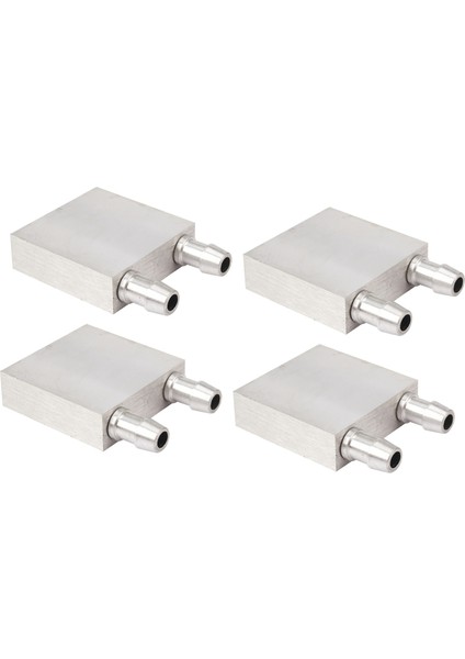 4x Birincil Alüminyum Alaşımlı Su Soğutma Bloğu 40X40MM Sıvı Su Soğutucu Isı Emici Sistemi Gümüş Kullanımı (Yurt Dışından)