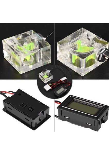 Pc 3 Yolu Akış Ölçer Dijital Termometresi Iki Konektörlü Bilgisayar Su Soğutma Sistemi Kiti ve Pagoda Klibi ile (Yurt Dışından) modelleri