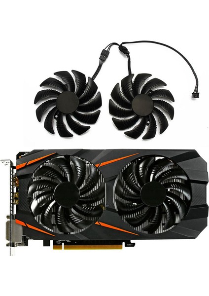 4pcs 88MM Gpu Soğutucu Grafik Kartı Kart Fan Redeon Aorus RX580/570 Gıgabyte GV-RX570 Aorus GV-RX580AORUS (Yurt Dışından) modelleri