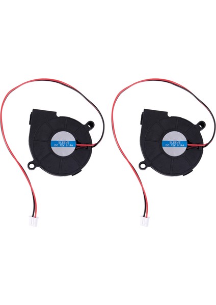 2x Siyah Fırçasız Dc Soğutma Üfleyici Fan 5015S 12V 0 14A 50MM x 15MM (Yurt Dışından)