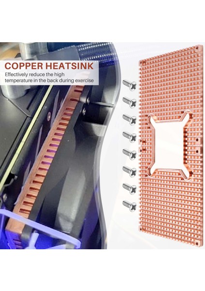 Rtx 3060 3080 3090 Arka Plan Saf Bakır Isı Lavabo Grafik Kart Bellek Yardımcı Radyatör 90X180MM (5mm) (Yurt Dışından) indirimleri