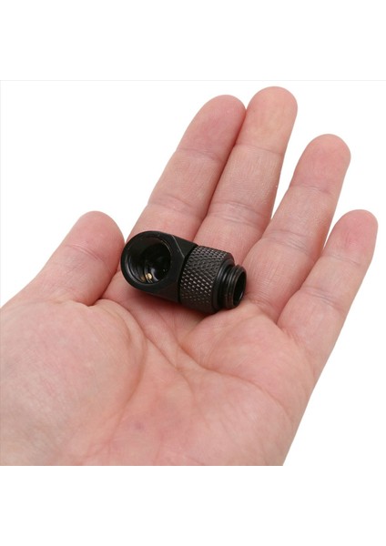4 Pcs 12 9mm G1/4 Iplik 90 Derece Döner Tüp Konektör Pc Su Soğutma Siyahı (Yurt Dışından) fiyatları