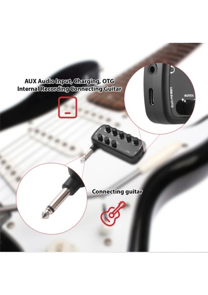 Bas Amplifikatör Mini Amp Taşınabilir Kulaklık Bas Amplifikatör Fişi ve Oynat Elektro Gitar Amplifikatörü (Yurt Dışından) indirimleri