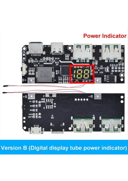 Qc4 0 Qc3 0 LED Çift USB 5V 4 5A 22 5W Mikro/type-C USB Mobil Güç Bankası 18650 Şarj Modülü Sıcaklık Koruması A (Yurt Dışından) indirimleri