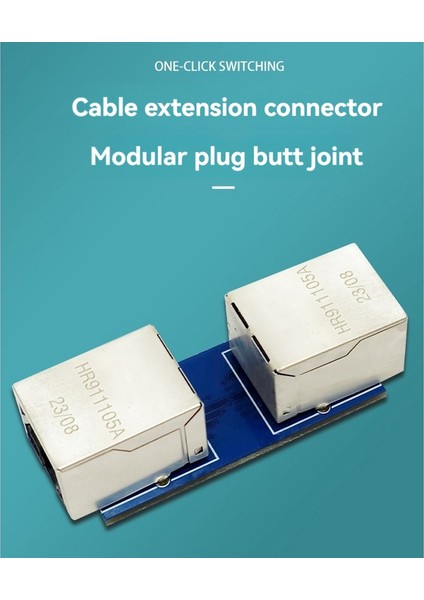 Gigabit Ethernet Kablo Adaptörü Modül Ağ Kablosu Uzatma Konnektörü RJ45 Adaptör Ağı Düz-Doğru Konektör (Yurt Dışından) fırsatları