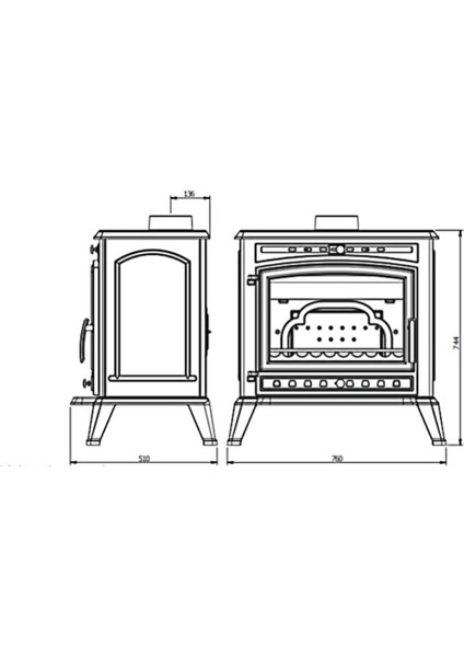 Invicta Alma Ithal Fransa Döküm Odun Sobası , 5 Yıl Garantili (12KW) fırsatları