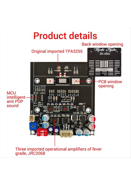 Yükseltme ZK-3002 TPA3255 Saf Arka Seviye Dijital Amplifikatör Kartı Stereo 300W X2 Köprü Mono 600W Amp Wuzhi Ses Müziği (Yurt Dışından) fırsatları