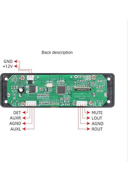 Dijital Ses Oynatıcı Bluetooth Mp3 Çalar Kod Çözücü Panosu 128X64 Dots LCD USB Sd Bt Fm Müzik Oyuncusu Modülü TPM119B (Yurt Dışından) indirimleri