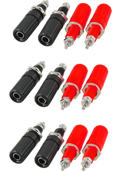 12 Pcs Metal Gövde 4mm Dişi Muz Soketi 7mm Iplik Bağlama Sonrası Terminaller (Yurt Dışından)