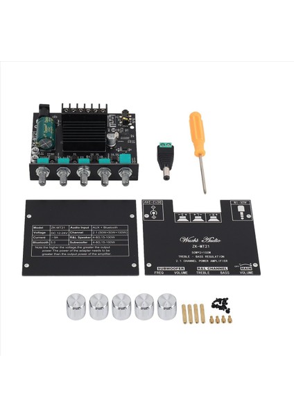 4x ZK-MT21 2 1 Kanal Bluetooth 5 0 Subwoofer Amplifikatör Kart 50WX2+100W Güç Ses Stereo Amplifikatör Kart Bas Amp (Yurt Dışından) fiyatları