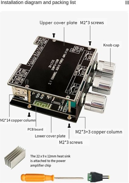 ZK-LT23 5 1bluetooth Güç Amplifikatör Kartı 50W 2 1 Kanal Amplifikatör Kartı Ses Kutusu Için Kısa Devre Koruması (Yurt Dışından) fiyatları